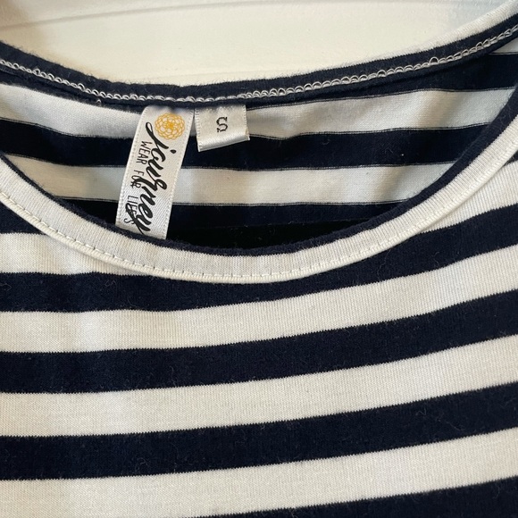 Navy Striped Maxi Dress - Picture 4 of 7